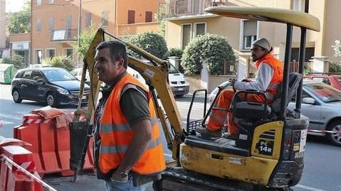 Corsia per bus e tratto ciclabile in via Emilia Est