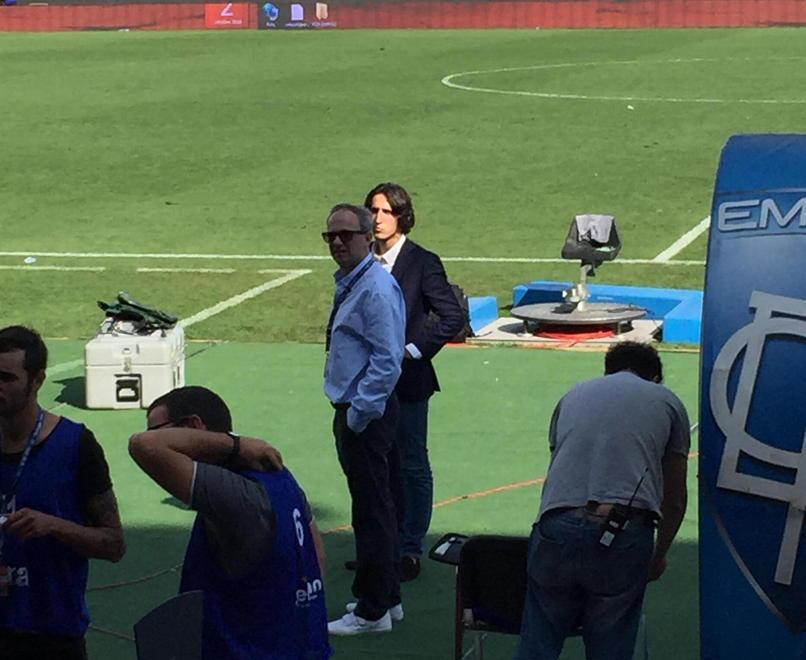 Lorenzo Petroni insieme a Gianni Assirelli di Ngm al Castellani per la partita Empoli-Juventus