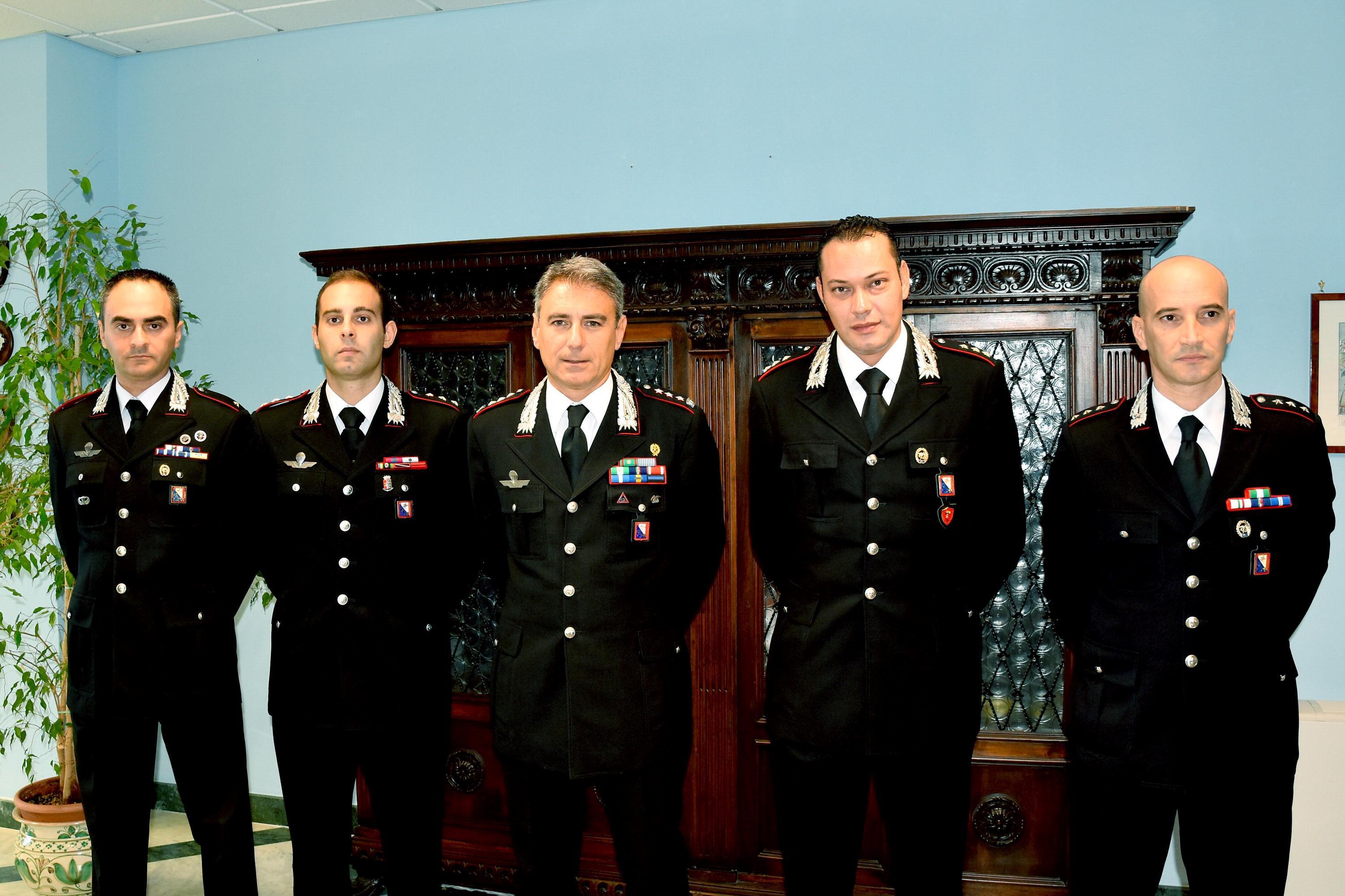 I nuovi comandanti dei carabinieri 