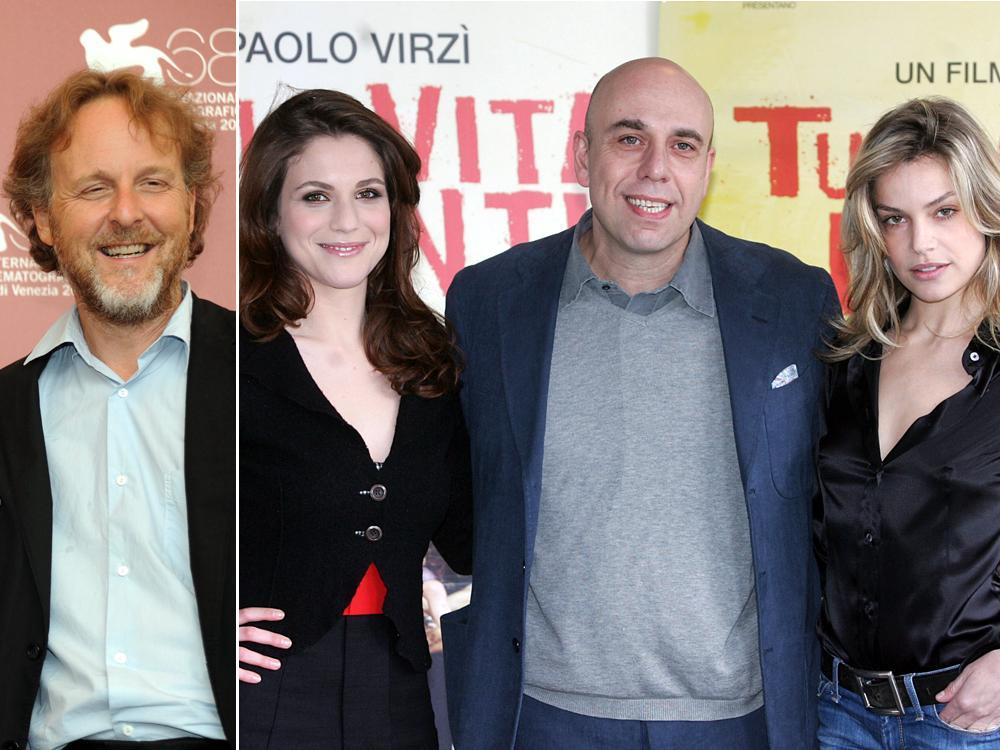 Francesco Bruni (Epa), Paolo Virzì fra la Ragonese (sin) e la Ramazzotti alla presentazione del film