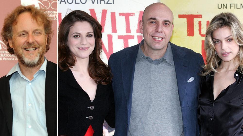 Francesco Bruni (Epa), Paolo Virzì fra la Ragonese (sin) e la Ramazzotti alla presentazione del film