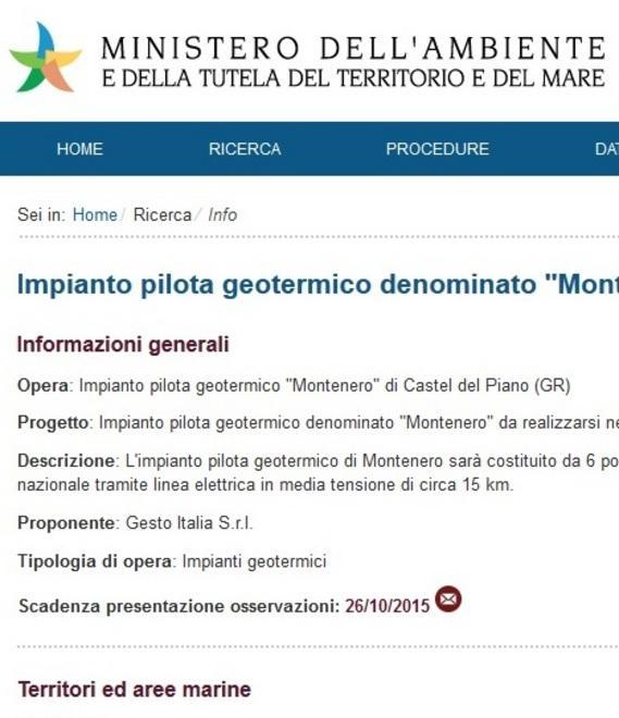 Il parere appare sul sito e poi scompare