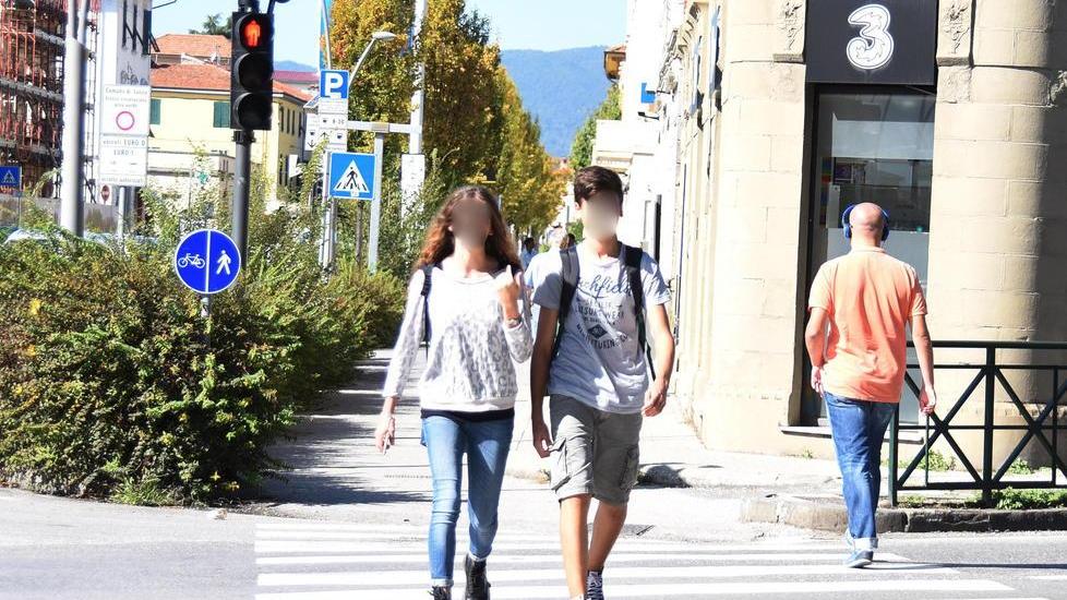 Una roulette attraversare la strada