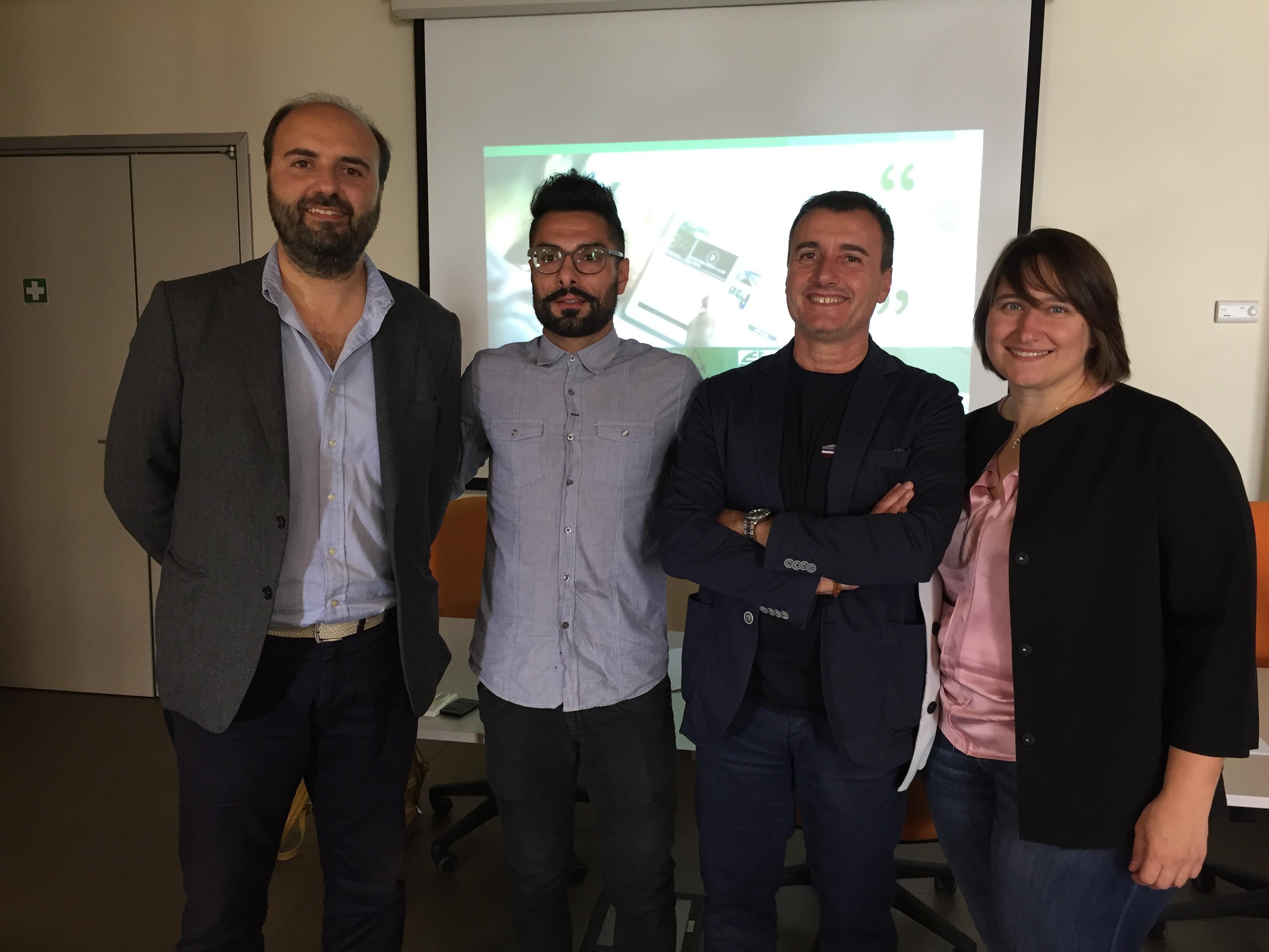 Da sinistra Ascanio Marradi, Alessio Santacroce, Mauro Lassi e Benedetta Squittieri