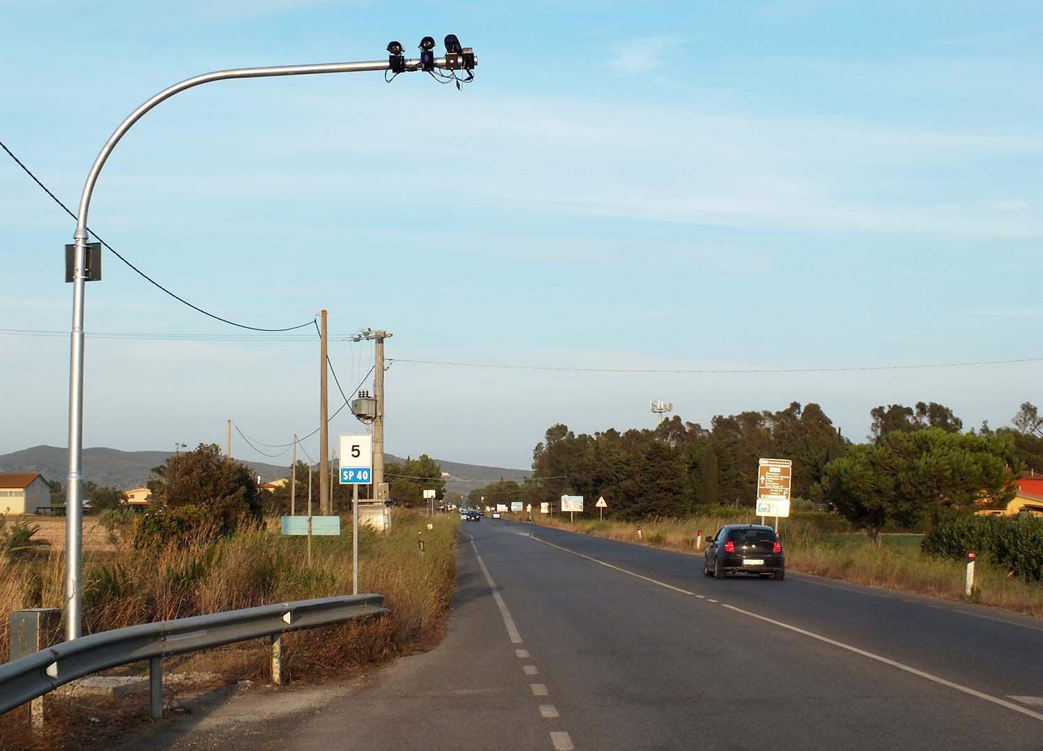 Uno dei sistemi di controllo della velocità installato sulla Geodetica (foto Paolo Barlettani)
