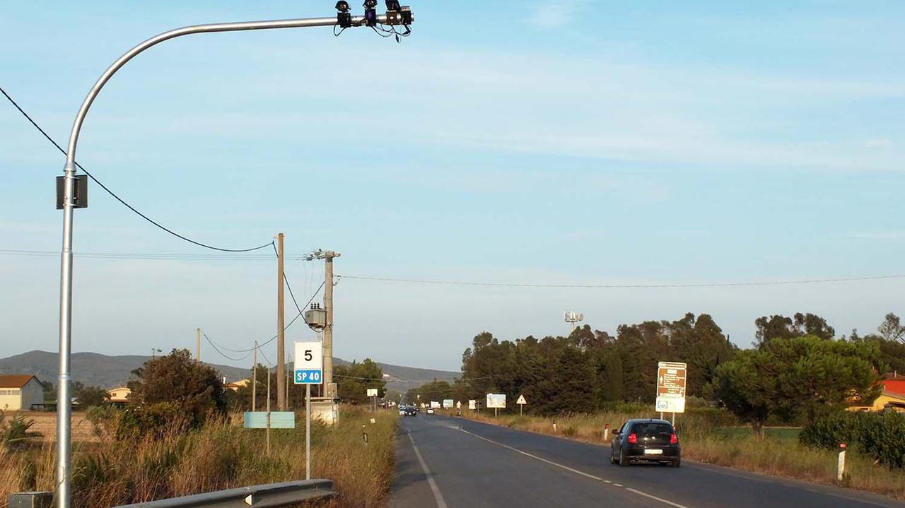 Uno dei sistemi di controllo della velocità installato sulla Geodetica (foto Paolo Barlettani)