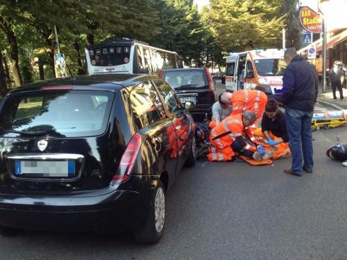 La scena dell'incidente (foto Batavia)