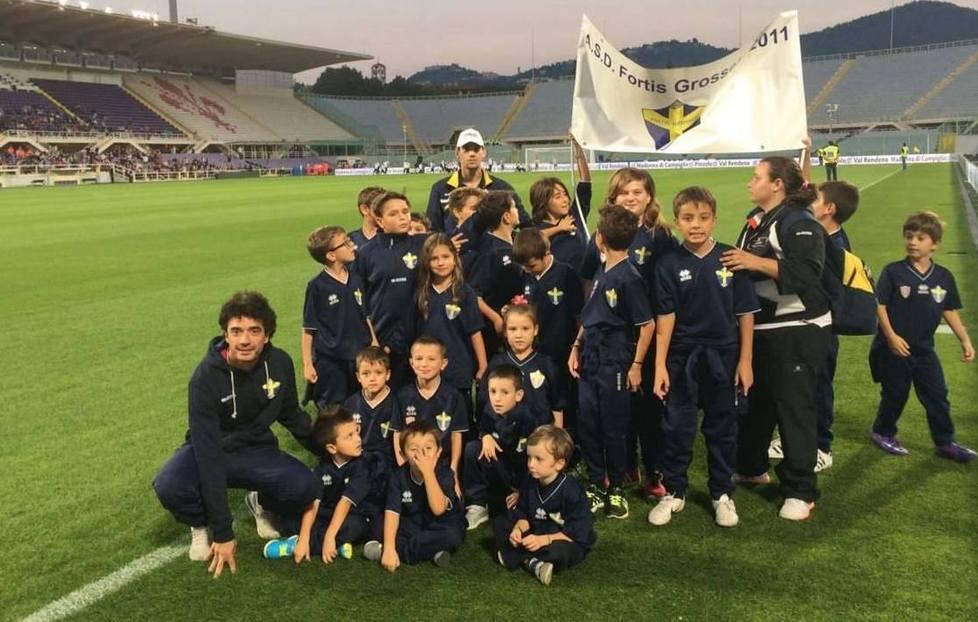La Fortis ha sfilato allo stadio Franchi