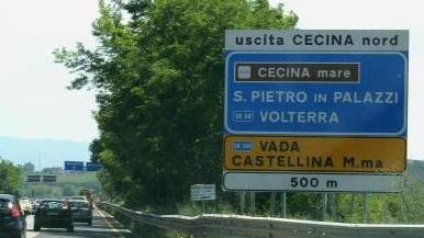 Lo svincolo di Cecina nord sulla Variante Aurelia