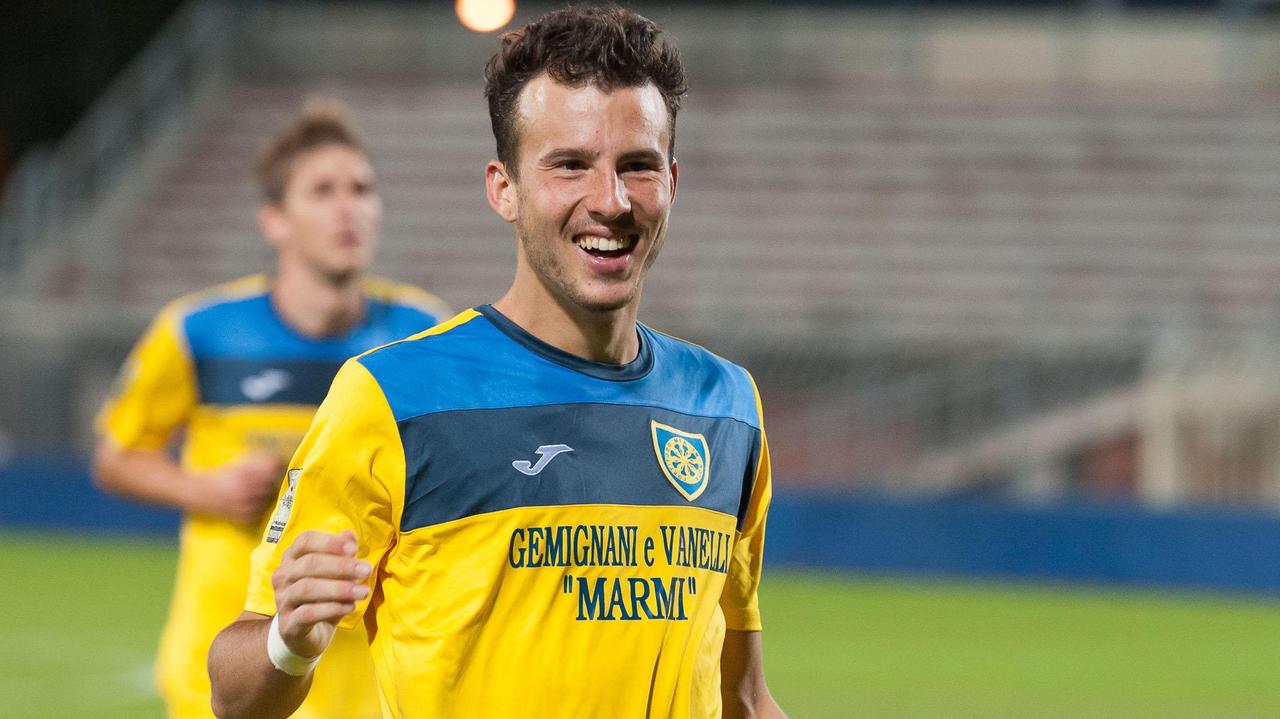 La gioia del match-winner Nicola Dell'Amico