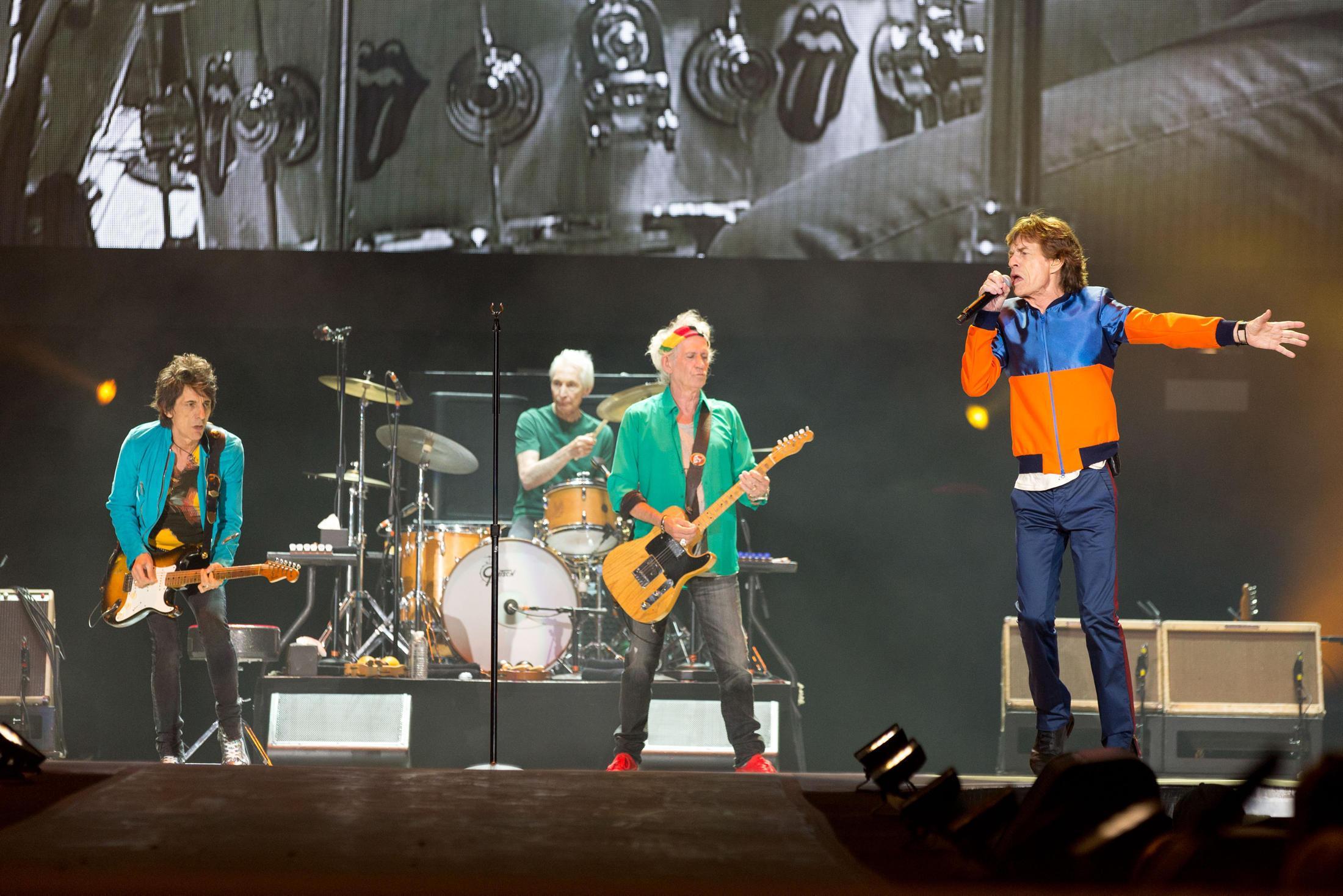 I Rolling Stones sul palco in California