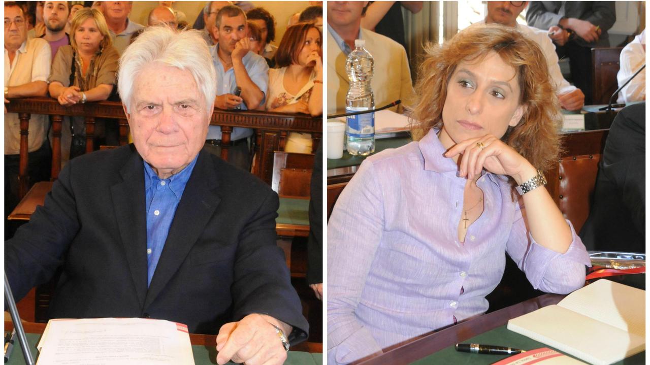 Il consigliere Piero Angelini e l'assessora Serena Mammini