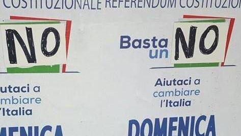 Comitato denuncia «Imbrattati i manifesti del Sì»