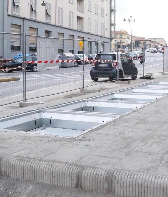 Cassonetti interrati, ultimi giorni di lavoro