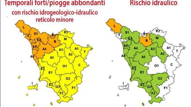 Allerta meteo per pioggia e vento