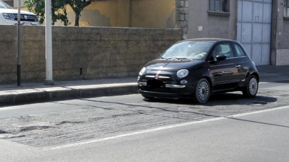 Pericolo in viale Porto Torres
