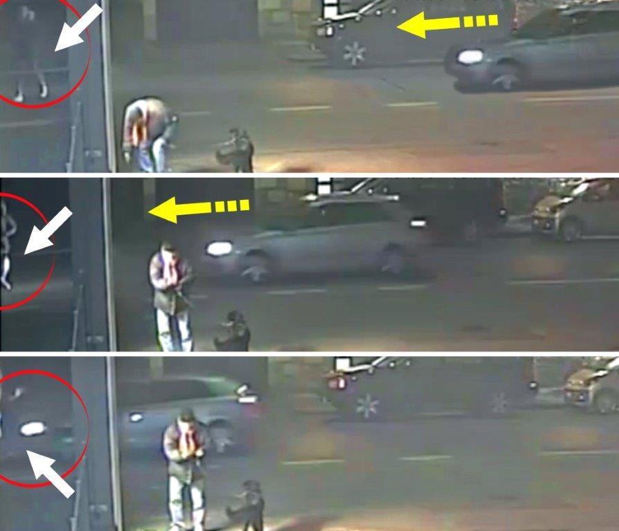 I fermo immagine dell'incidente stradale