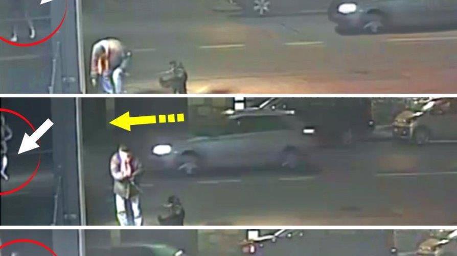 I fermo immagine dell'incidente stradale