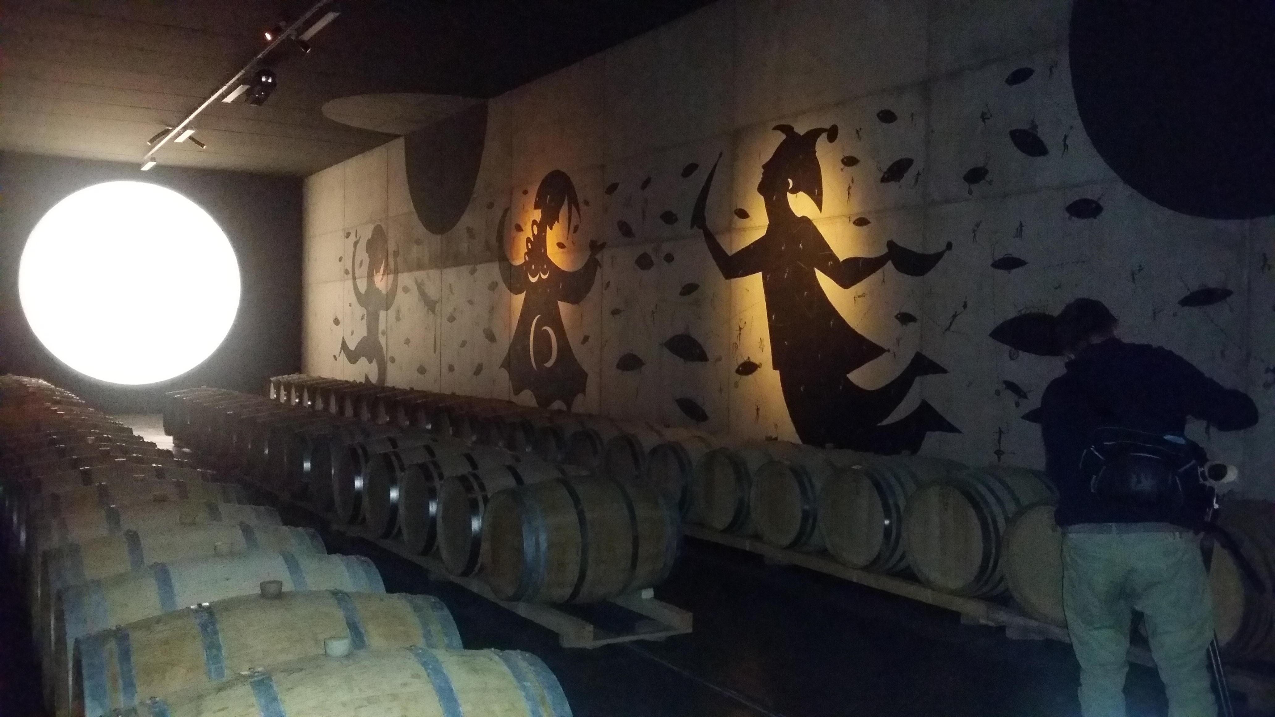 La barricaia museo della Regola affrescata dal pittore Stefano Tonelli (foto falorni)