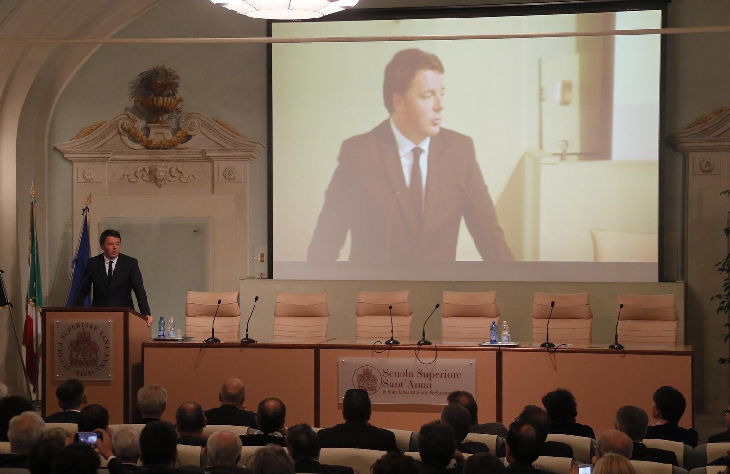 L'intervento di Renzi alla Scuola Sant'Anna