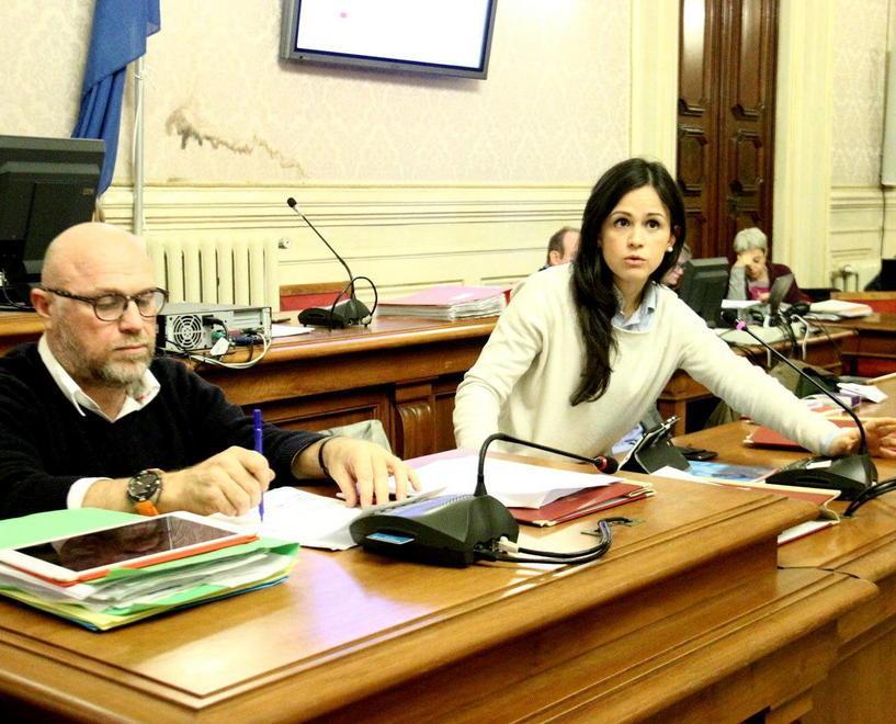 Il sindaco Filippo Nogarin e l'assessora al sociale Ina Dhimgjini (Marzi Pentafoto)