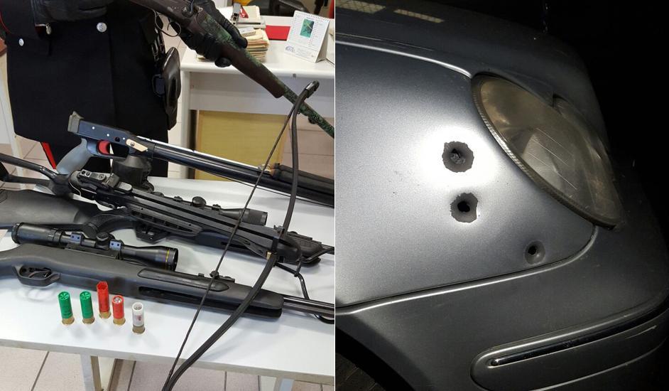 Spara al vicino di casa che scappa in auto: arrestato - Foto