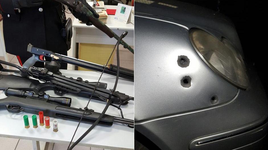 Spara al vicino di casa che scappa in auto: arrestato - Foto