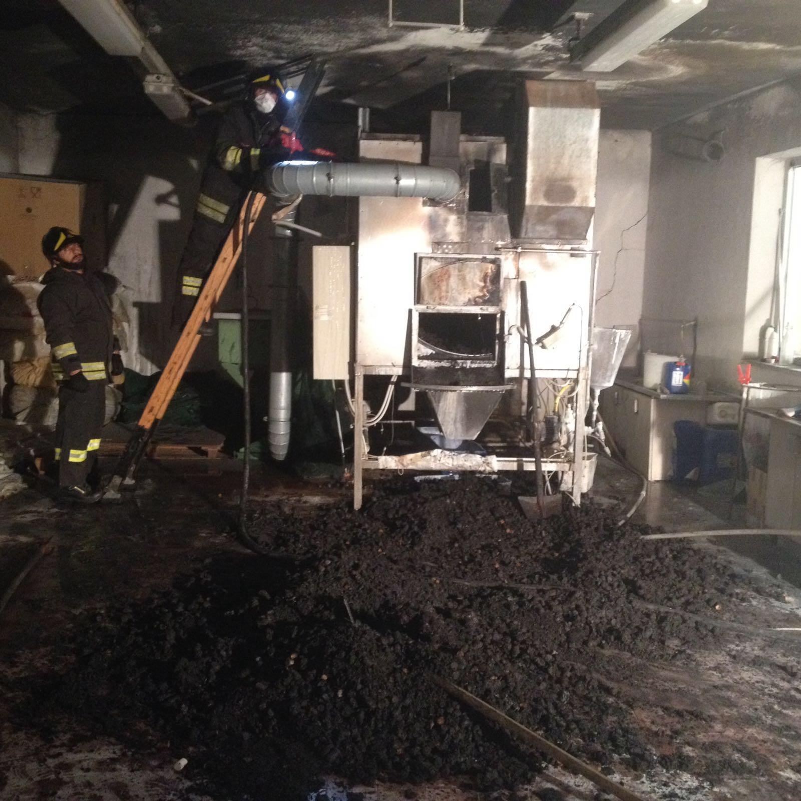 Incendio al sugherificio Europa