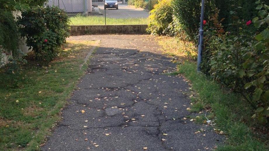 «Asfalto rovinato, pedoni a rischio»