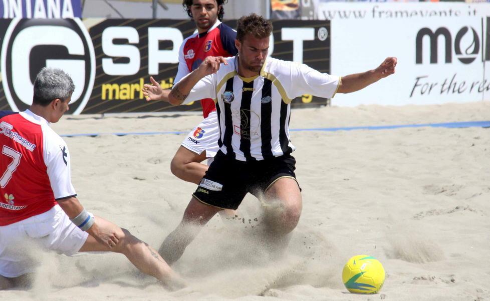 La nazionale di beach soccer in Brasile