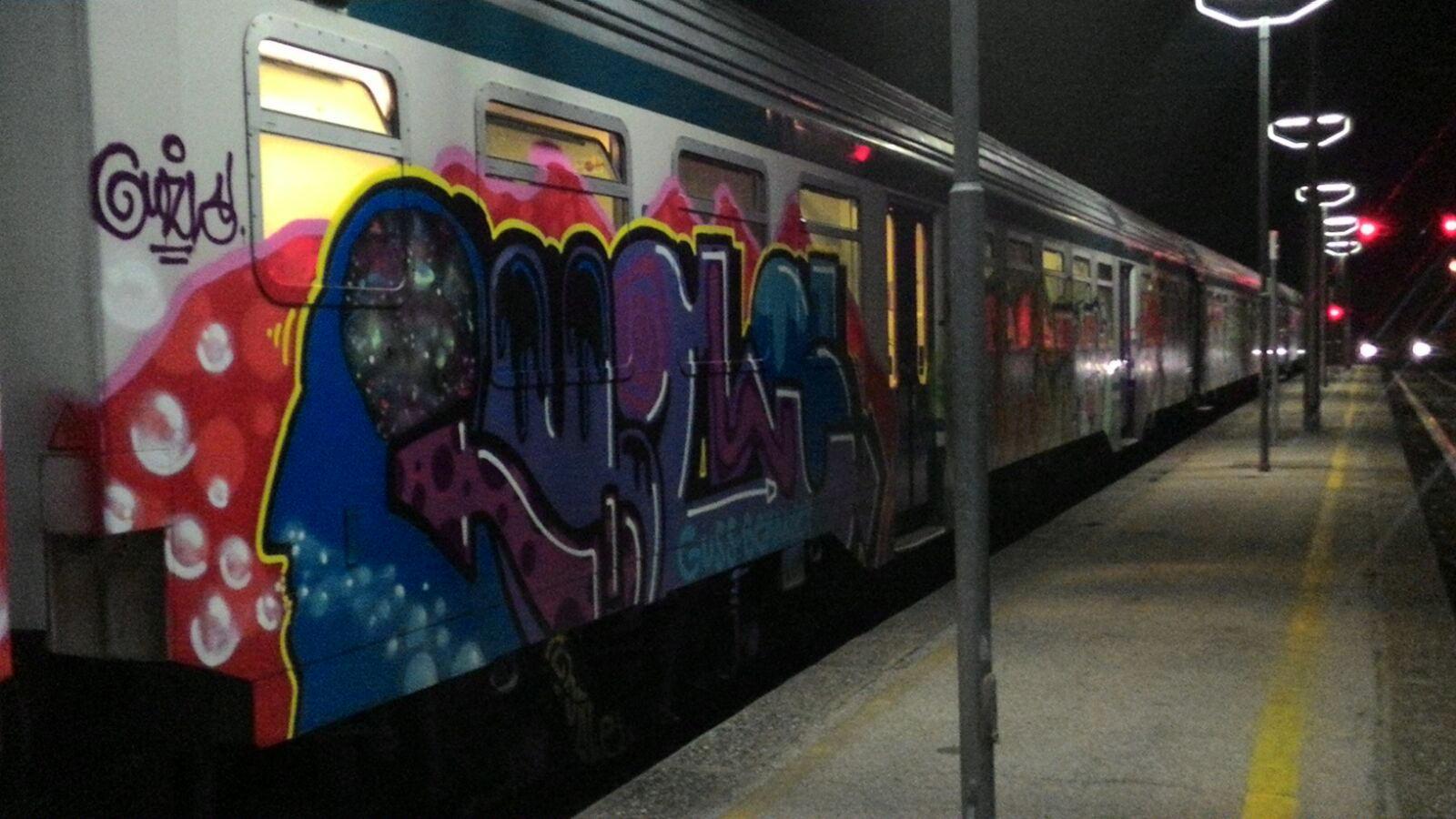 Il treno con i graffiti