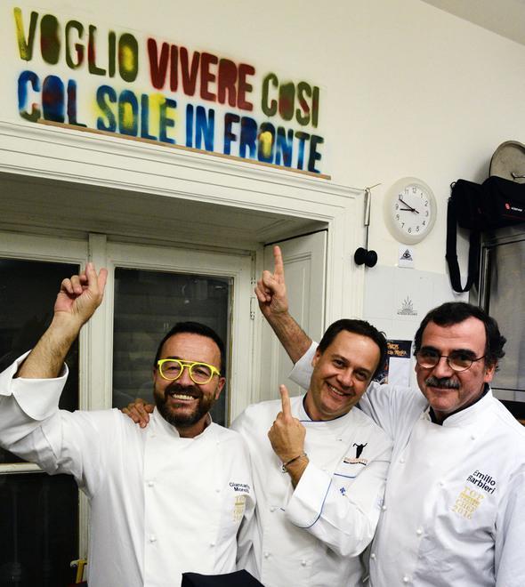 “E lucean le stelle”:  da Modena e Milano, tre chef in cucina per big Luciano 