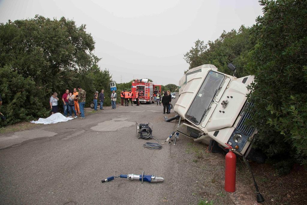 L'incidente costato la vita di Antonio Francesco Dedola (foto Gabrielli)