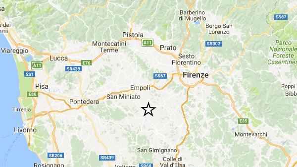 Scosse di terremoto in Toscana: 3,9. L'epicentro nella provincia di Firenze