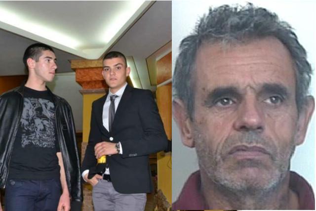 Paolo Pinna e Alberto Cubeddu. A destra lo zio Francesco Pinna