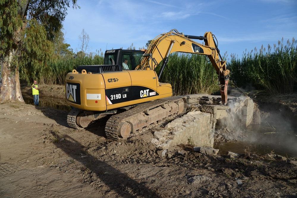 Uno dei primi ponticelli abbattuti sul Siligheddu
