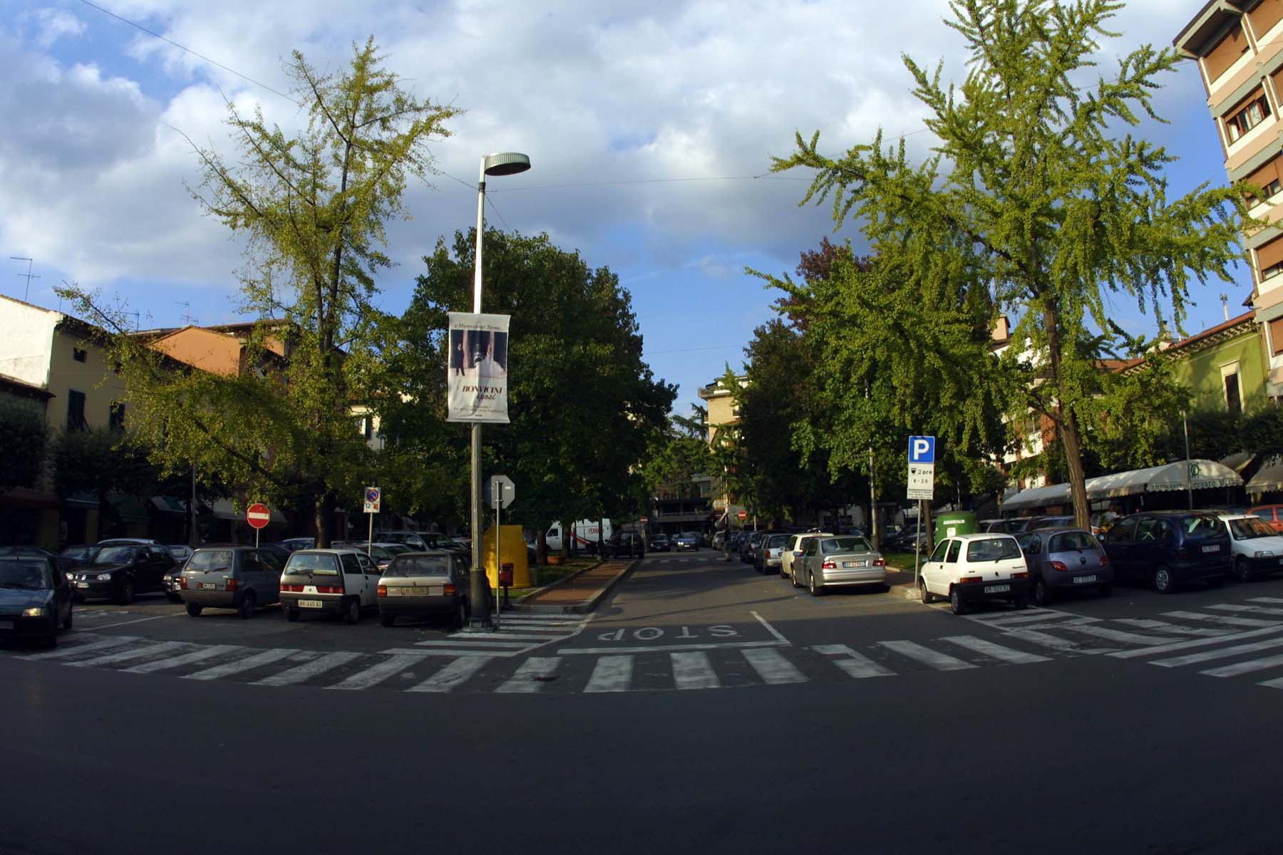 Piazza XX Settembre, a Montecatini (foto Nucci)