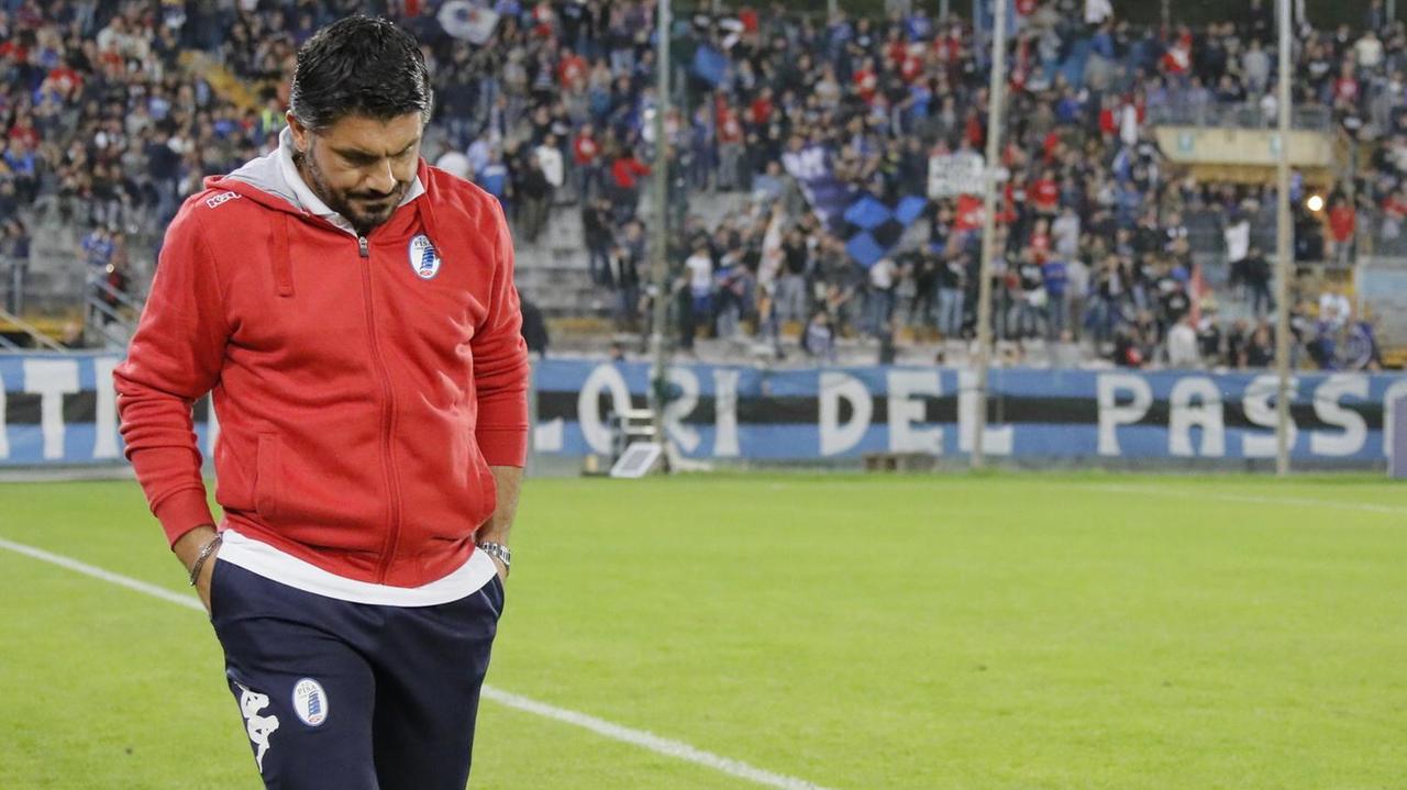 Rino Gattuso pensieroso