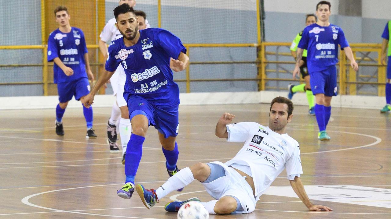 Un momento dell'incontro tra Prato calcio a 5 e Aosta