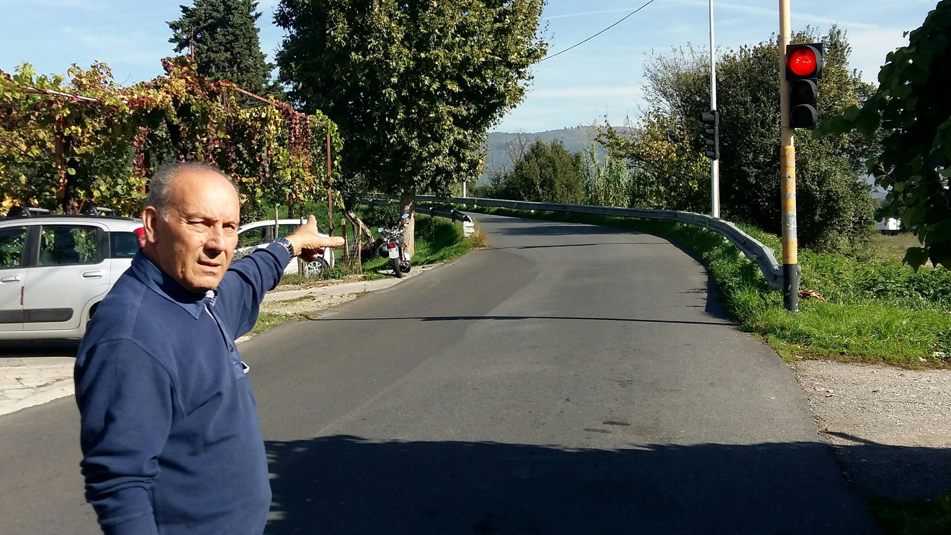 Domenico Della Ratta, uno dei residenti di via del Lazzeretto