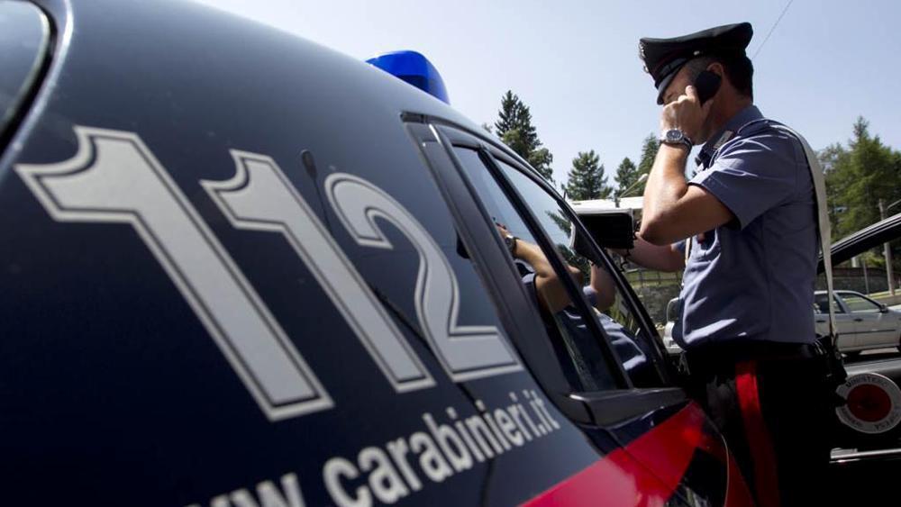Un intervento dei carabinieri