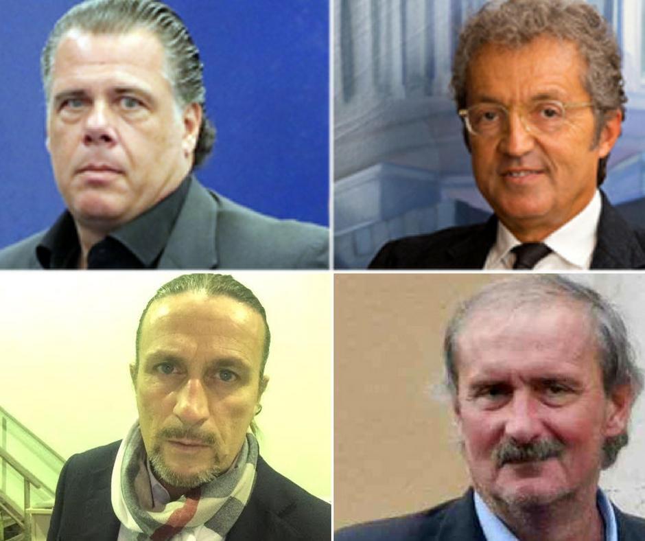 In senso orario dall'alto: Dana, Corrado, Mian e Ruggeri 