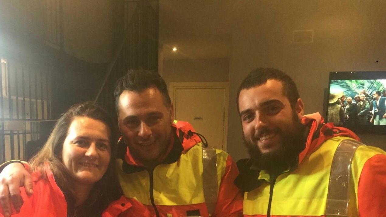 I volontari della Versilia intervenuti nei luoghi del sisma