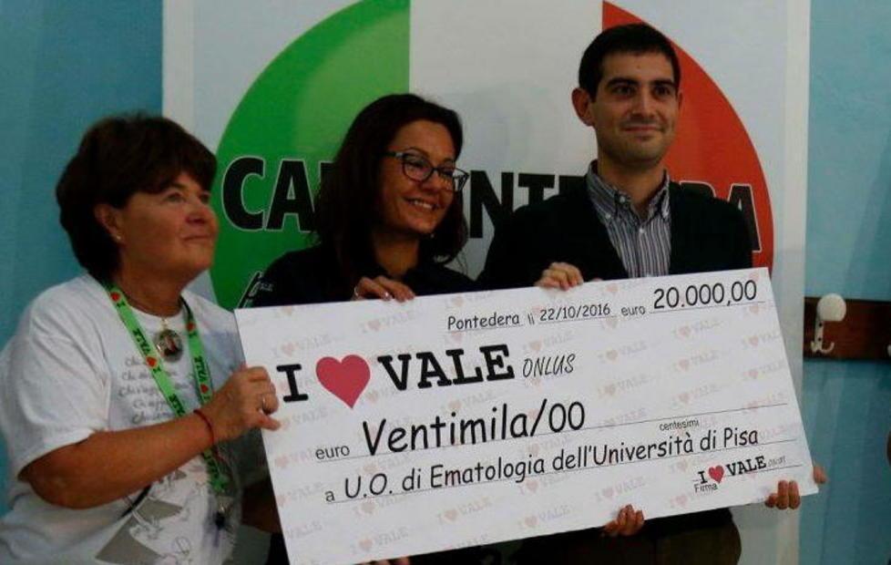 Raccolti 20mila euro nel nome di Vale 