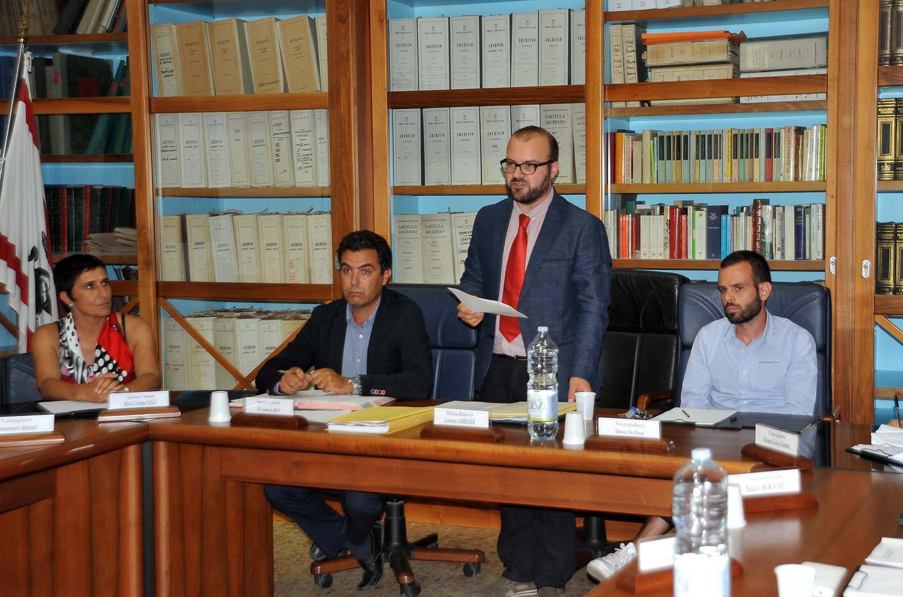 Lorenzo Lambardi durante il suo ultimo consiglio comunale