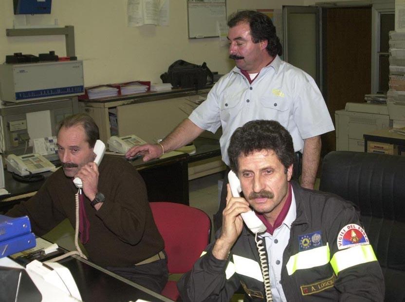 Il centralino della caserma dei vigili del fuoco 