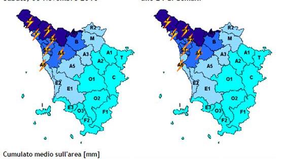 La grafica della Regione Toscana per sabato 5