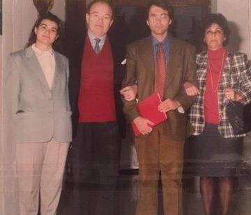Il dottor Andrea Dal Pino con i figli Silvia e Umberto e la moglie Paolina