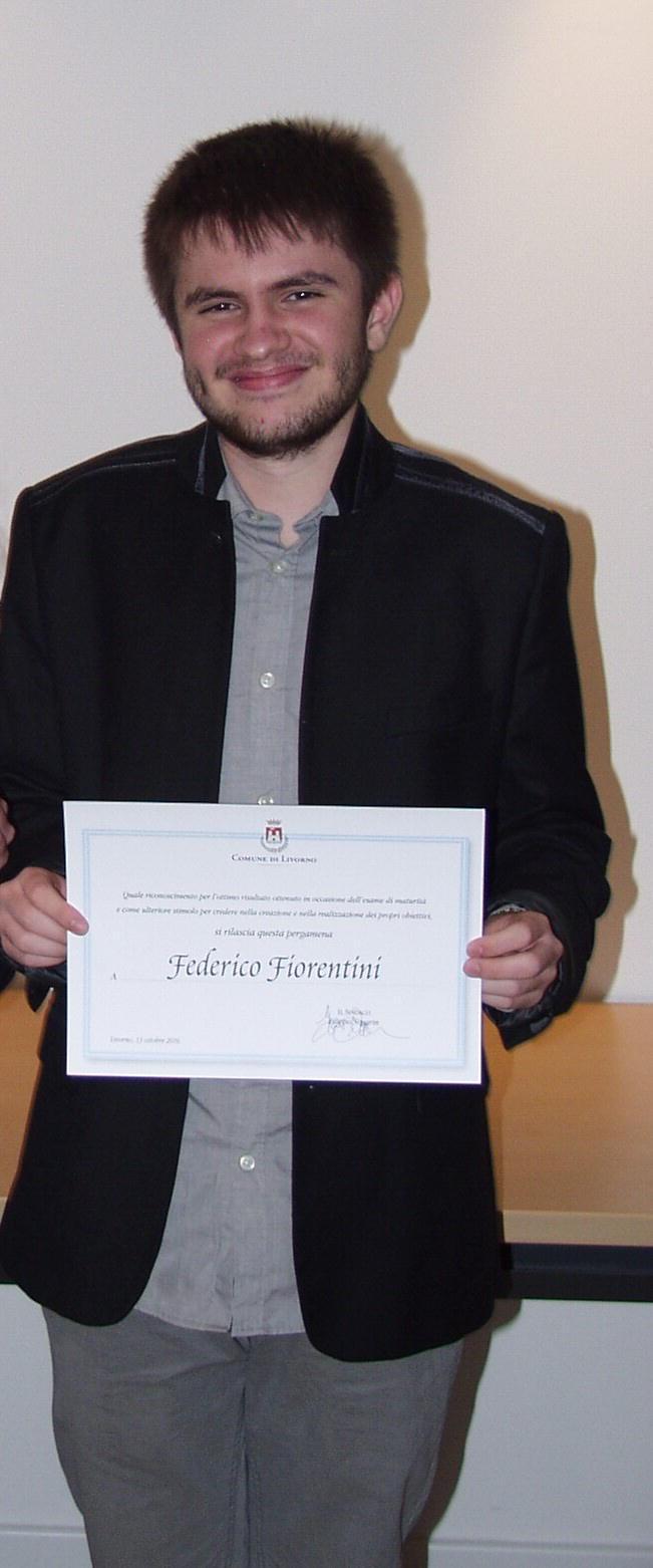 Federico Fiorentini (foto concessa dalla scuola Iti Galilei)
