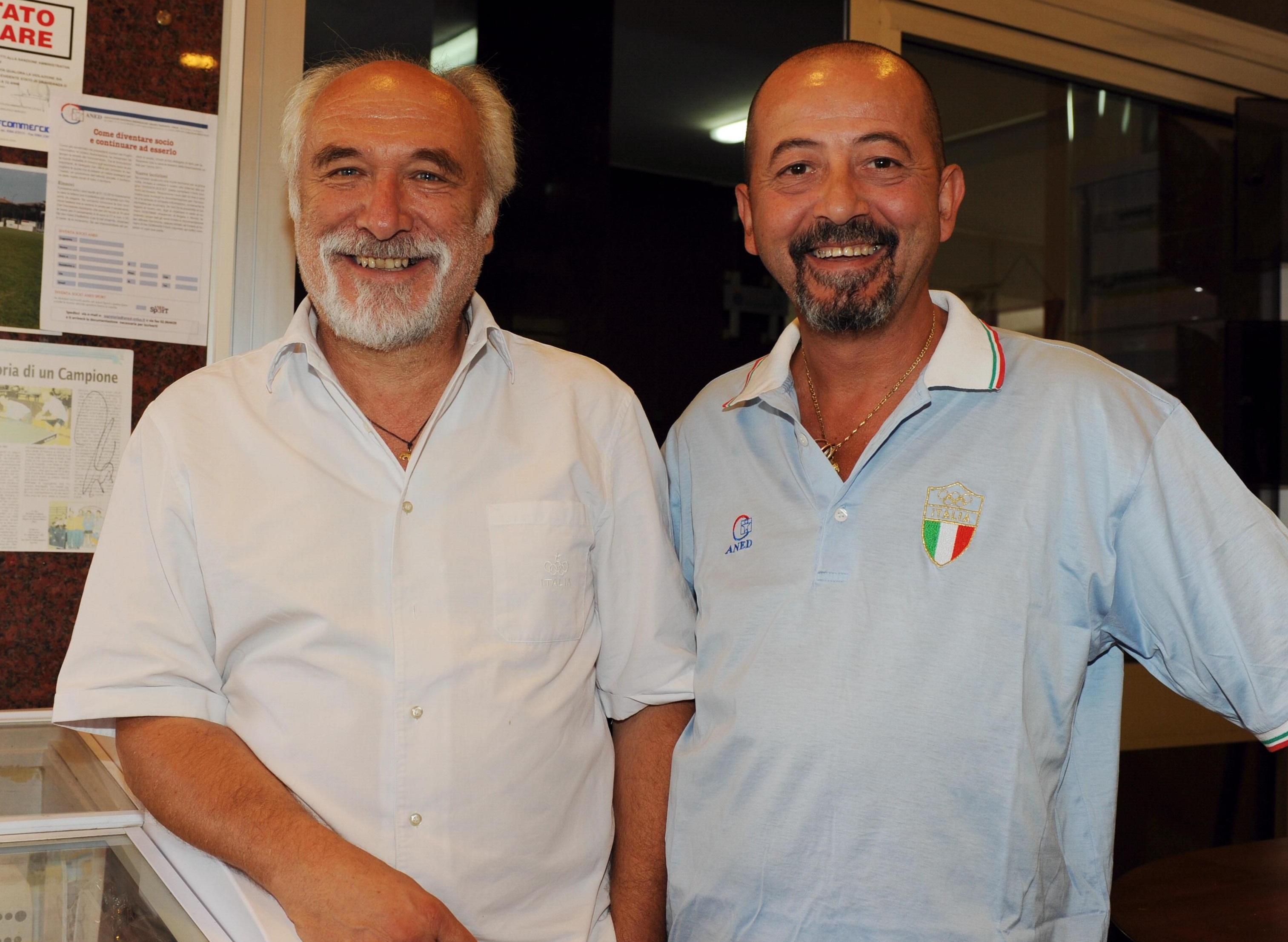 Raffaele Giuliano (a destra) con Alfio Giomi presidente della Fidal